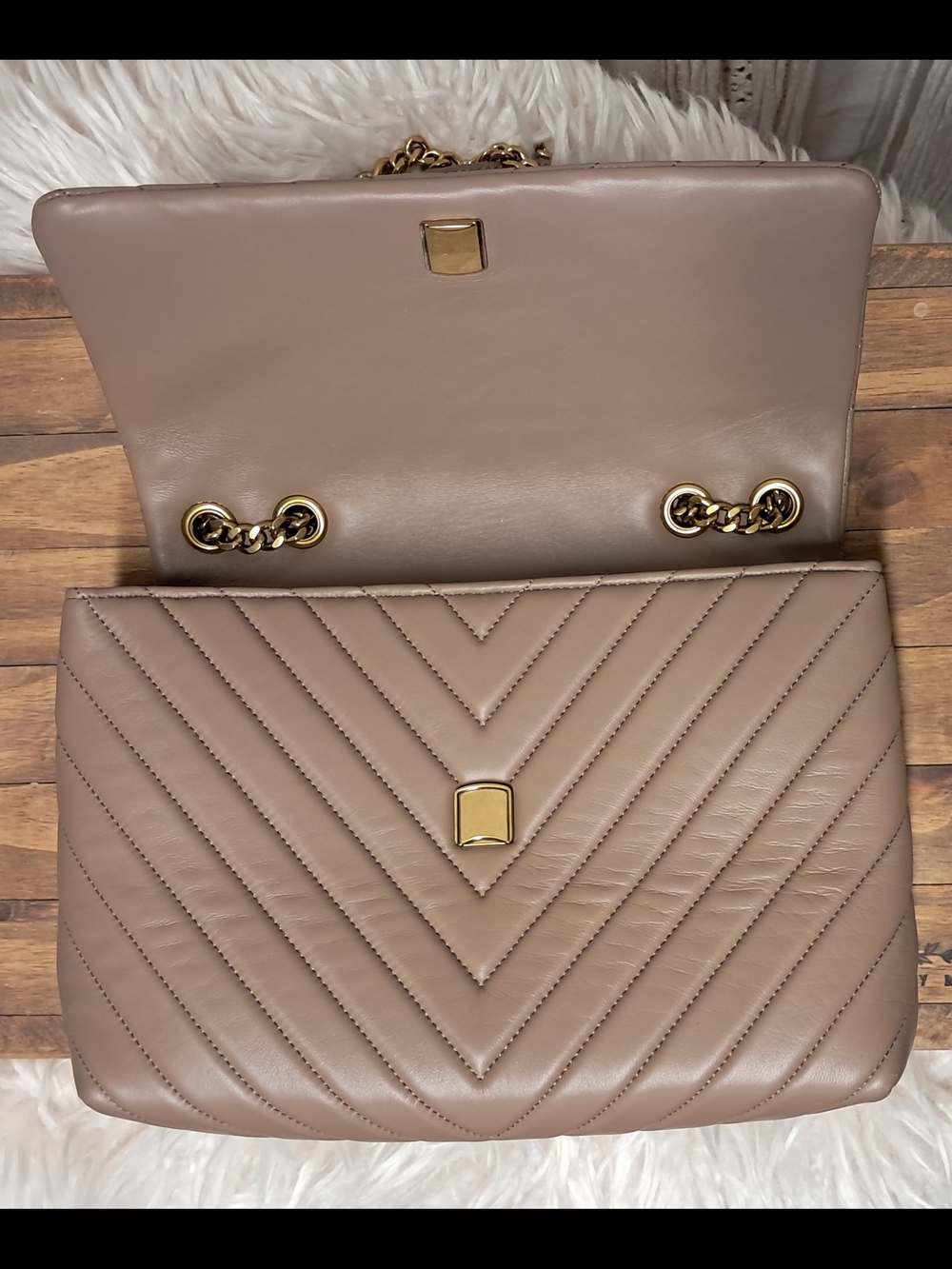 Quince Italian Leather Quilted Convertible Crossbody Bag - Dark Taupe - Picture 6 of 9